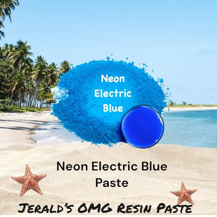 Neon Electric Blue Resin Paste