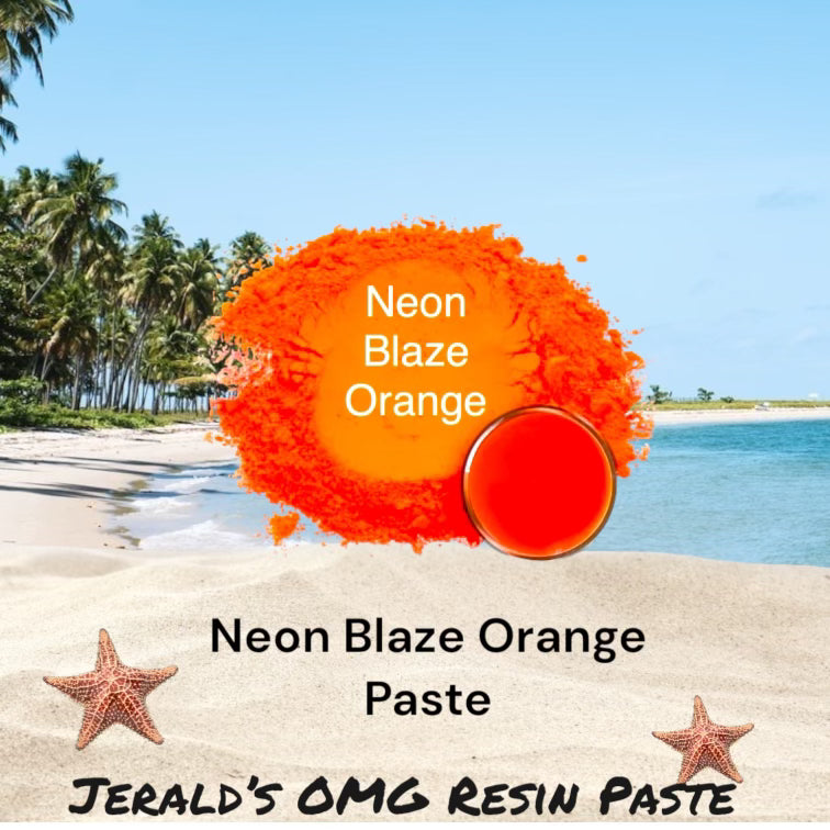 Neon Blaze Orange Resin Paste